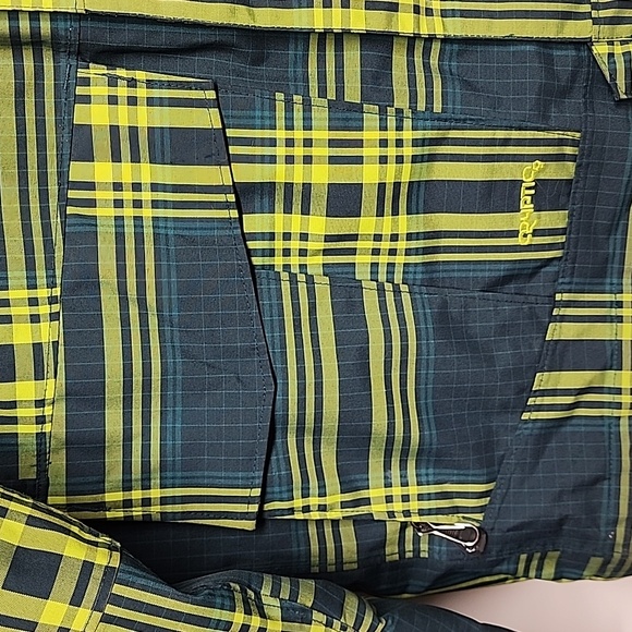 The North Face Cryptic sz M waterproof neon plaid rare ski/snowboarding jacket - Picture 2 of 13